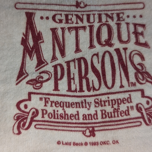 Antique Person Vintage Single Stitch 1993 Men's XL Tee - Picture 7 of 9